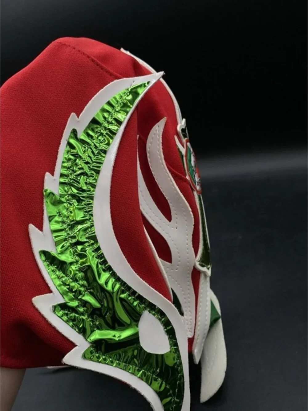 Mexican Lucha Libre Wrestling Mask Red Green White Rey Mysterio #1 - Picture 10 of 11